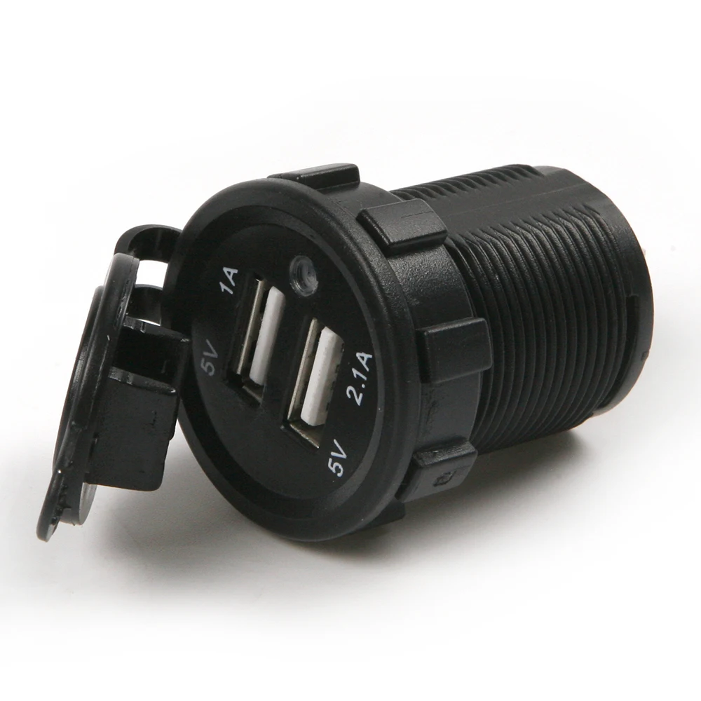 DC 12V Водонепроницаемый двойной Переходник Usb для зарядки в машине разъем