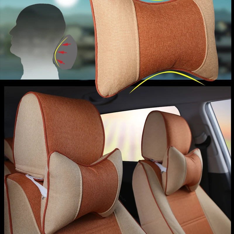 Чехлы AutoDecorun на сиденья автомобиля для Kia Cadenza 2012 Набор льняных чехлов