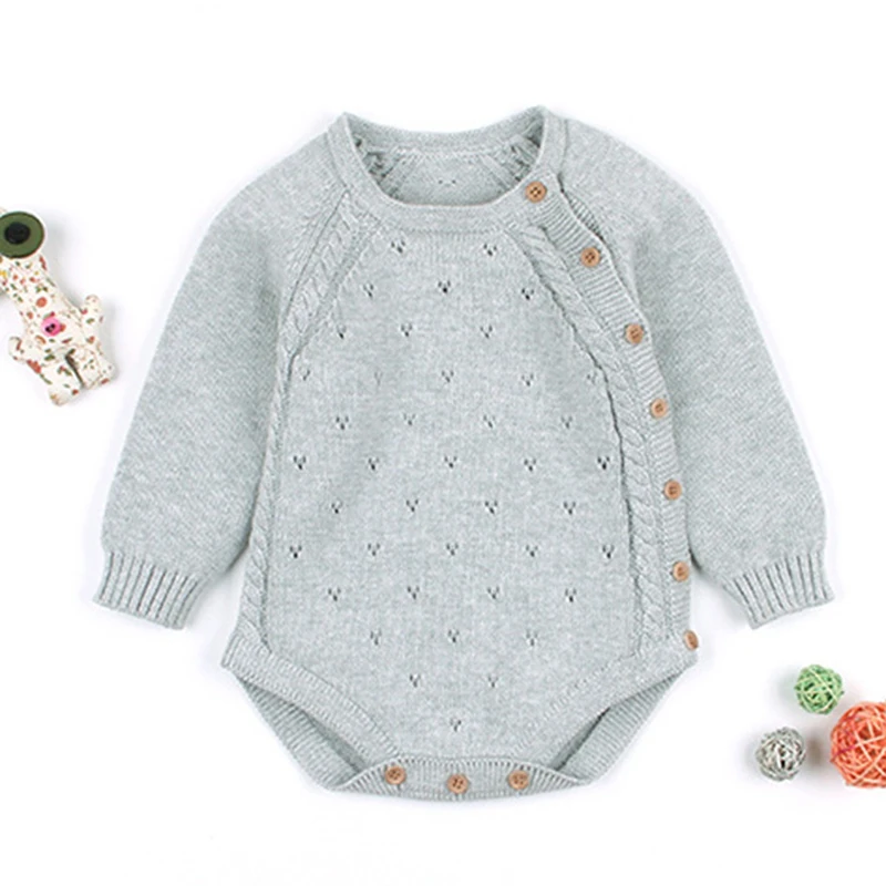 

Newborn Baby Girl Bodysuits Fashion Candy Color Knitted Clothes Spring Long Sleeve Children Tops Toddler Infant Kids Boys Outfit