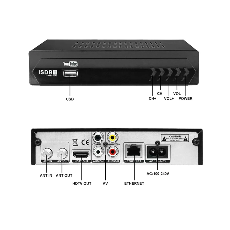 Vmade M5 ISDB T Бразилия TV BOX H.264 Поддержка wifi/youtube/Cast screen приемник для
