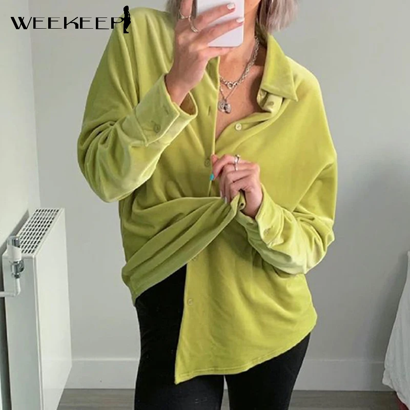 

Женская бархатная футболка на пуговицах, с длинным рукавом