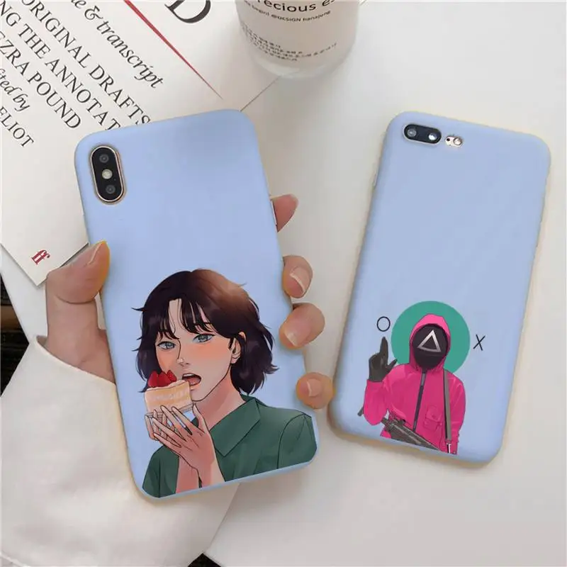 

Squid Game Phone Case for iPhone 11 12 13 mini pro XS MAX 8 7 6 6S Plus X 5S SE 2020 XR case