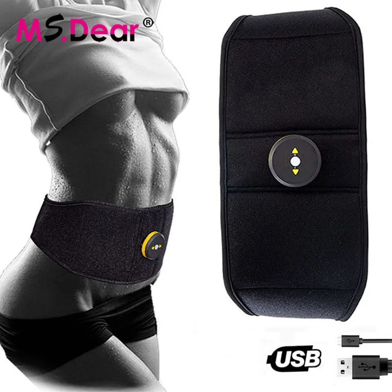 

Electric Body Slimming Belt Abdominal Trainer Muscle Stimulator Toner Weight Loss New Smart EMS Fitness Vibration Belt Unisex