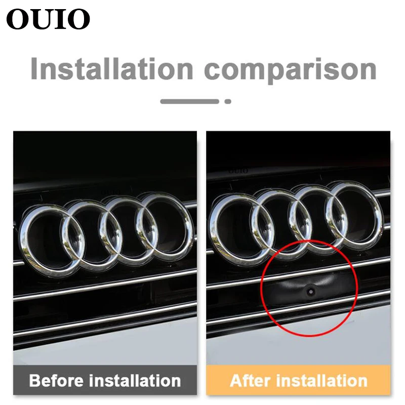 

Car Front View camera For Audi A6 A6L C7 C8 4G Allroad Quattro 2012 ~ 2018 HD waterproof Parking LOGO Camera Night Vision Camera