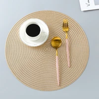 1pc coaster insulation table mat pads round plastic table placemat non slip mats coffee tea place mats kitchen decoration