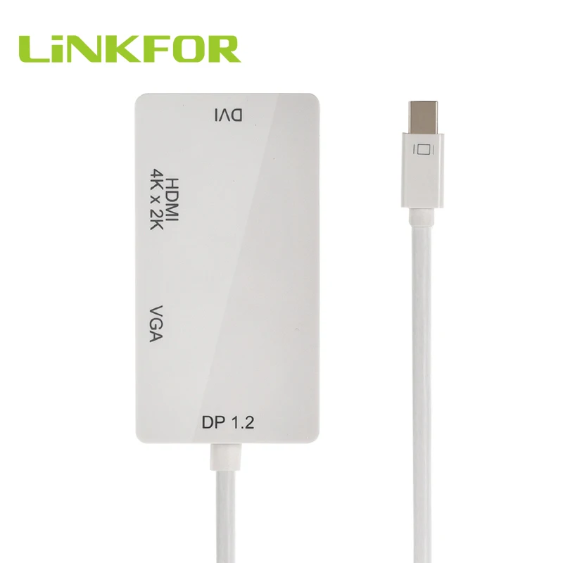 LiNKFOR мини дисплейный Порт Thunderbolt к HDMI DVI VGA кабель Адаптер DP V1.2 версия 4K x 2K для Mac Book
