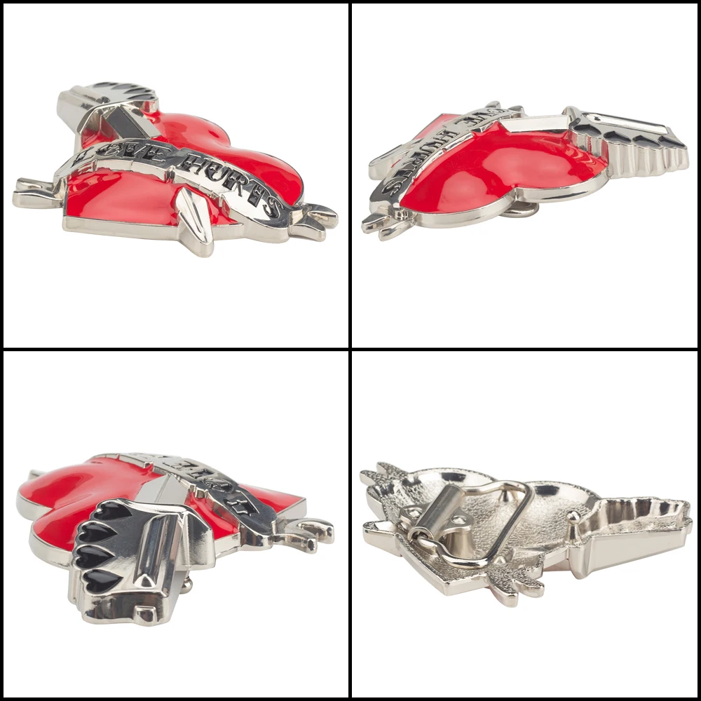 Меч разрезает сердце человек пряжка на ремешке для женщин |