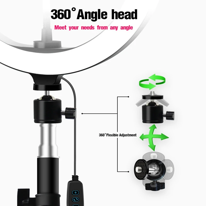 10 дюймов кольцевой светильник с штатив-Трипод стойка для IPad светодиодное