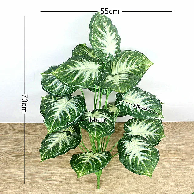 70 см 18 листьев искусственные зеленые растения пластиковая тропическая Пальма
