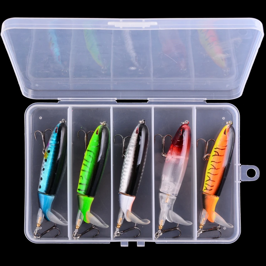 5 шт./корт. 100 мм набор плавающих Поппер Для рыболовной приманки искусственные