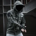 Куртка мужская тактическая в стиле милитари, водонепроницаемая ветровка с капюшоном, пилот-рейс, уличная одежда, камуфляжная ветровка со множеством карманов