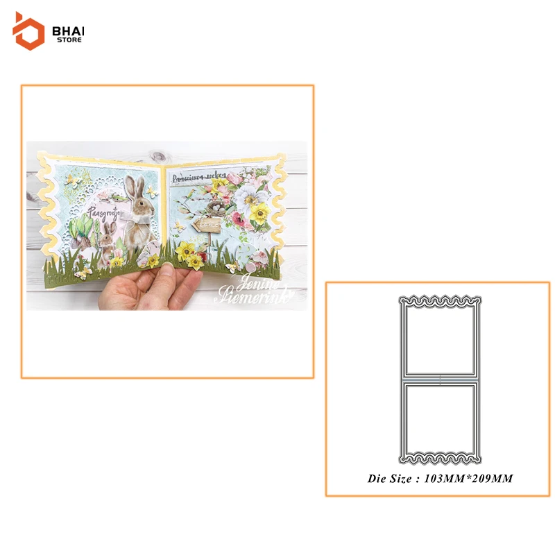 

Christmas Fold Card Metal Cutting Dies for DIY Scrapbooking Paper Album Decorative Embossing 2021 New