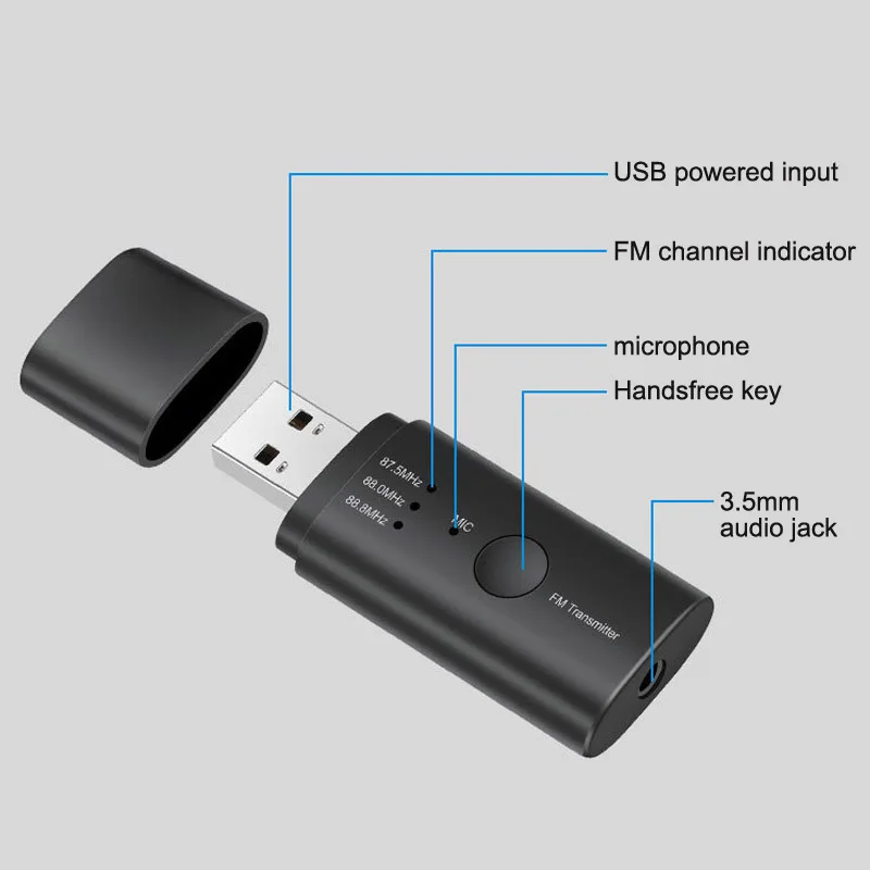 Fm передатчик JaJaBor Bluetooth 5 0 автомобильный комплект громкой связи вызов автомобиля