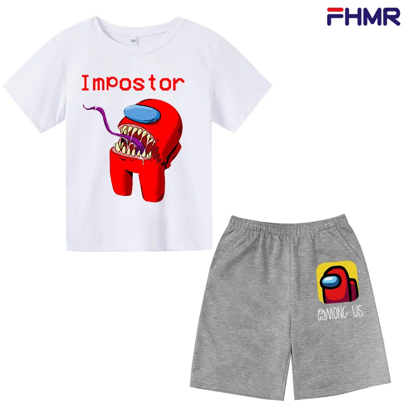 

Children's Clothing Boys and Girls Summer New Big Children's Short-sleeved T-shirt + Pants Two-piece Sports Suit