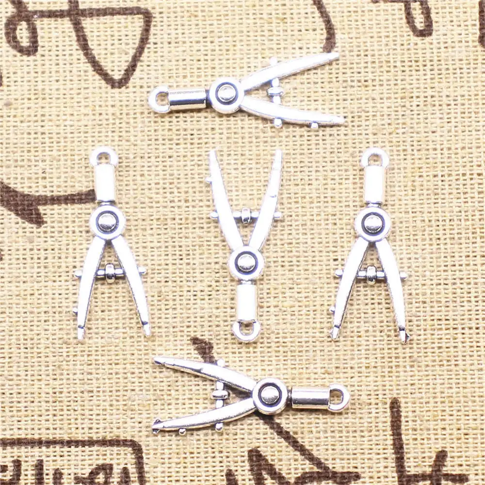 

Подвески для изготовления ювелирных изделий 20 шт. 10x28 мм античный серебряный цвет компас подвески