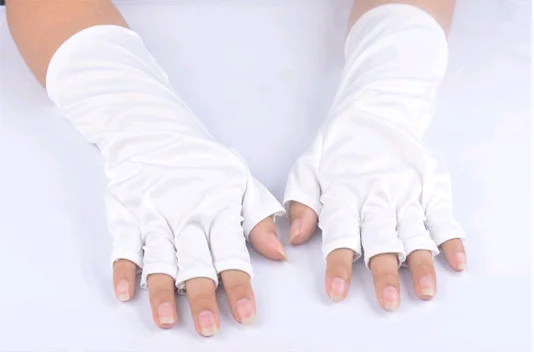 1 пара профессиональные перчатки из бамбукового волокна для дизайна ногтей |