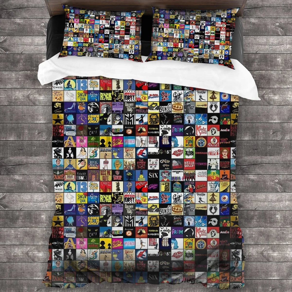 

Логотипы музыкального театра Бродвея-набор одеял ручной работы с 2 наволочками, комплект мягкого постельного белья из микрофибры, пододеял...