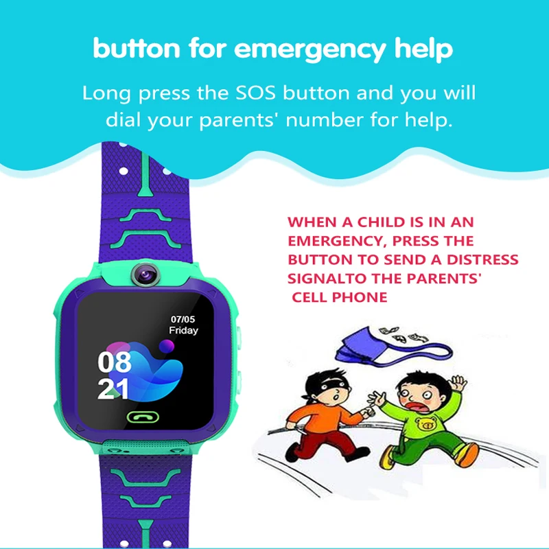 q12 childrens kids phone watch smartwatch with sim card for boy girl camera gift smart watch lbs finder locator for android ios free global shipping