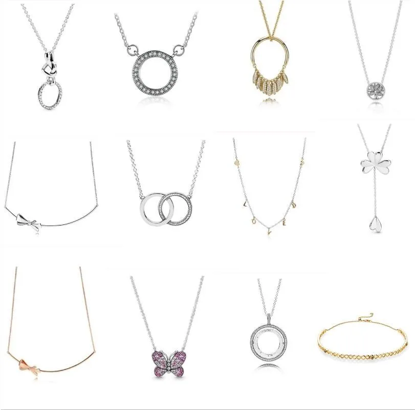 

Ожерелье из стерлингового серебра 925 пробы в виде скользящей застежки с логотипом