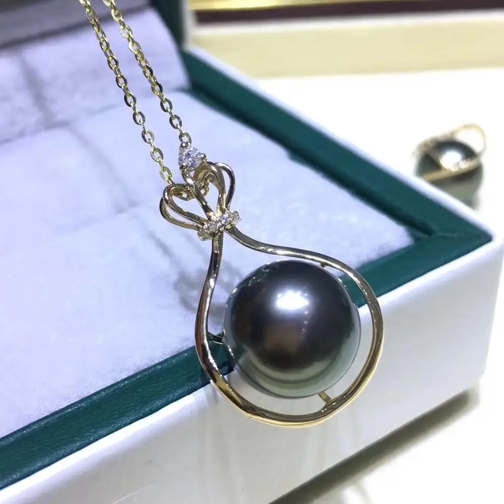 

Shining Wedding Design 14K Gold Pendant Mountings Settings Jewelry Findings Parts for Pearls Coral Agate Crystal Beads Stones