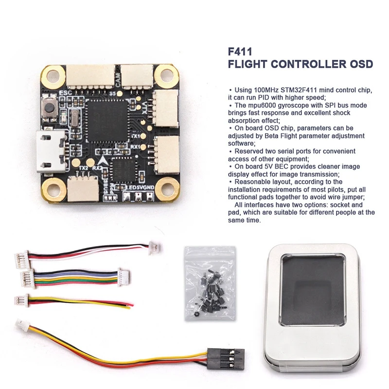 

F4 Betaflight Flight Controller OSD & 20A Blheli S 2-4S DSHOT600 ESC For RC Drone Parts