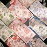 4 pcslot cartoon animals wahi paper sticker decorative diary scrapbook planner stickers kawaii stationery school supplies
