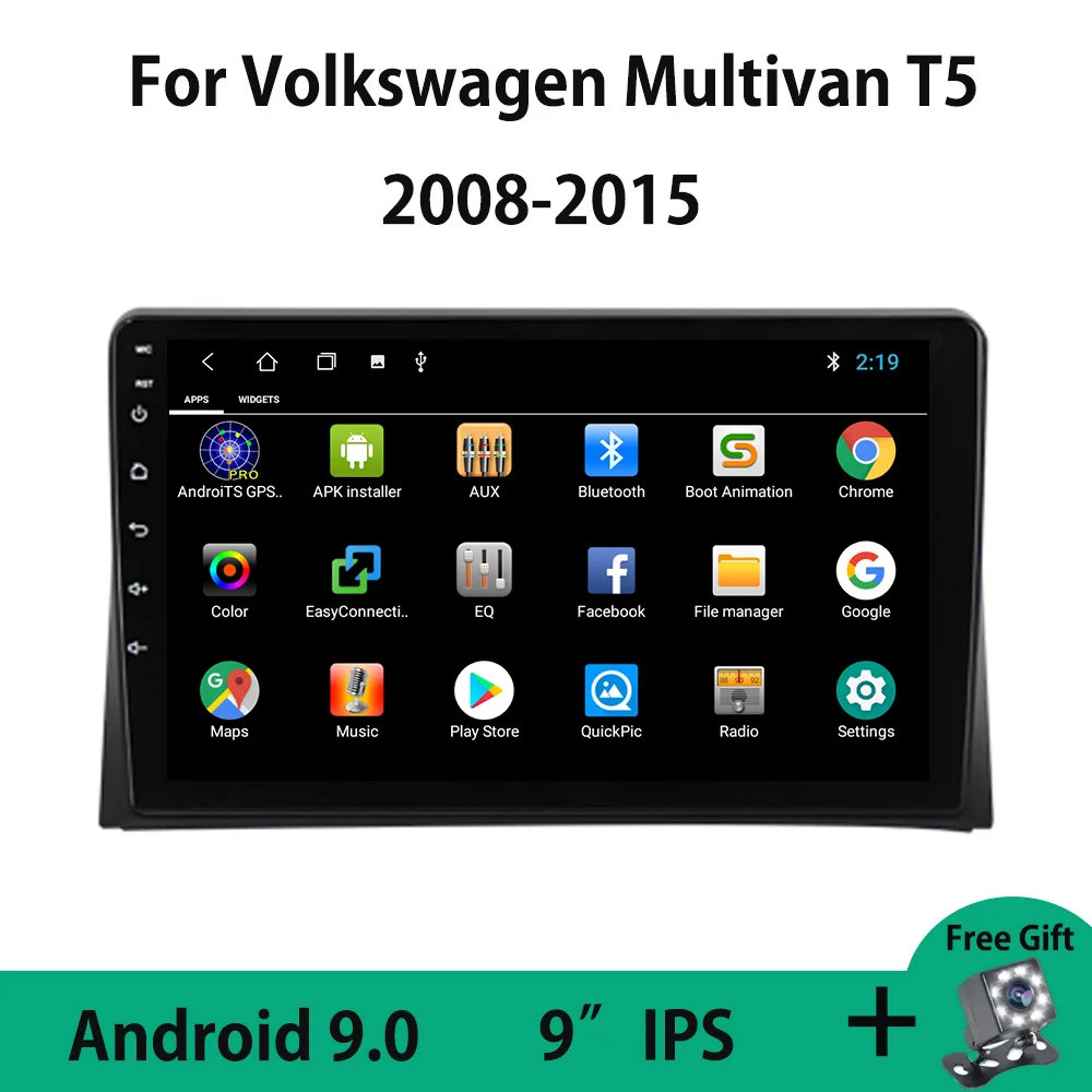 

For Volkswagen VW Multivan T5 2008- 2015 2Din Car Multimedia Player Auto Radio Android 10.0 Car Play Audio Carplay 2GB+32GB WIFI