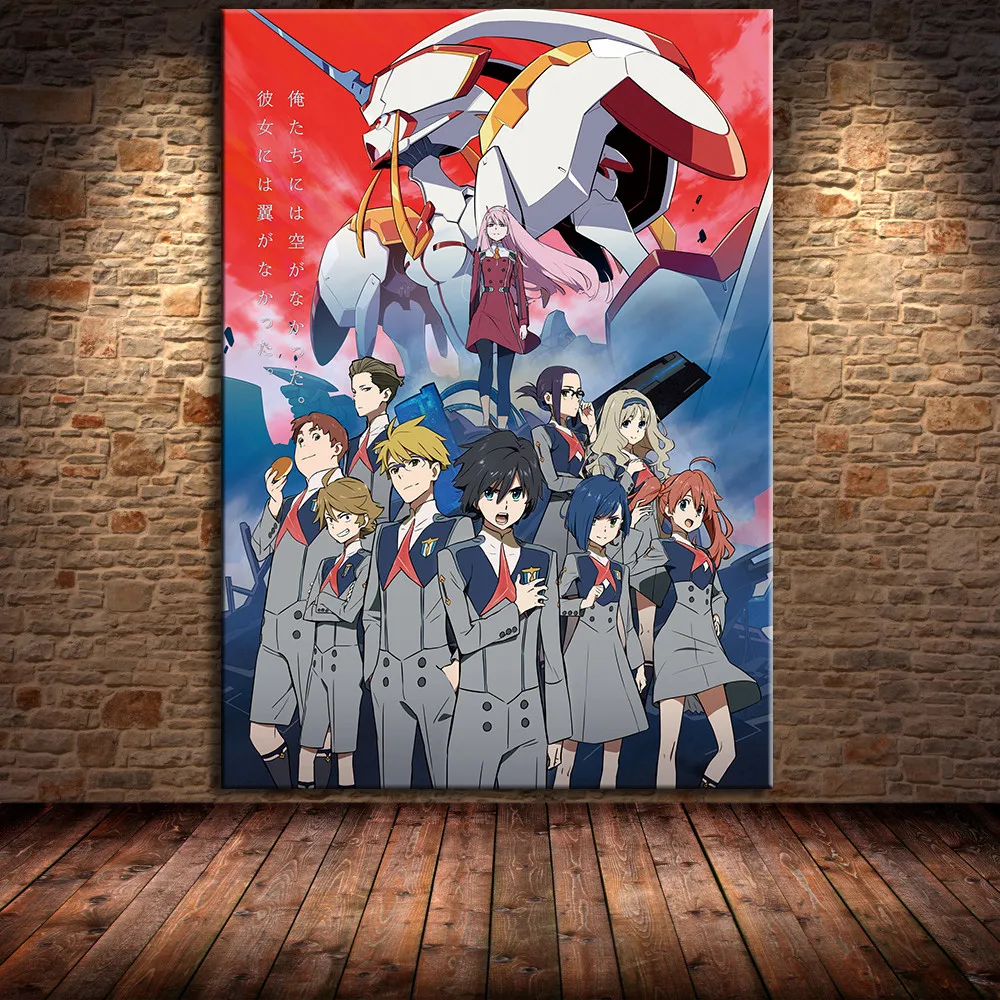 

Manga Darling In The Franxx Anime Oil Painting on Canvas Posters and Prints Cuadros Wall Art Pictures For Living Room