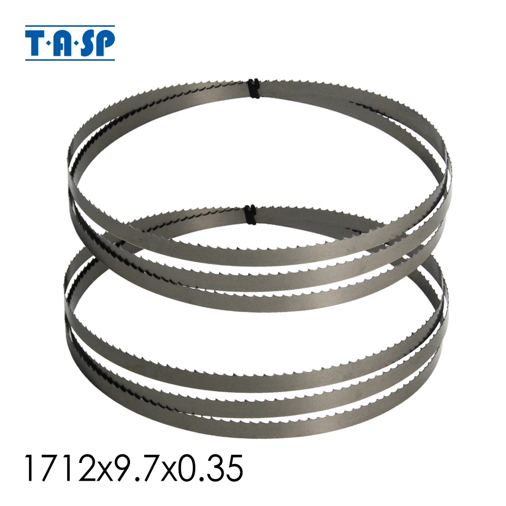

TASP 2pcs 1712 x 9.7 x 0.35mm Bandsaw Blades 6 TPI Woodworking Band Saw Blade for Draper BS250A METABO BAS260 Charnwood Sealey
