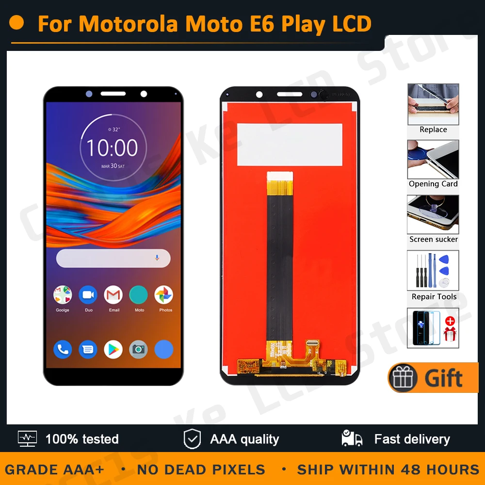

5,5 "Оригинальный дисплей для Motorola Moto E6 Play XT2029 XT2029-1 ЖК-сенсорный экран дигитайзер в сборе детали для Moto E6Play LCD