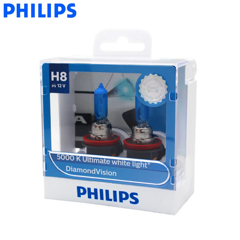 Philips H8 12 в 35 Вт Diamond Vision 5000K автомобильный светильник галогеновые Оригинальные