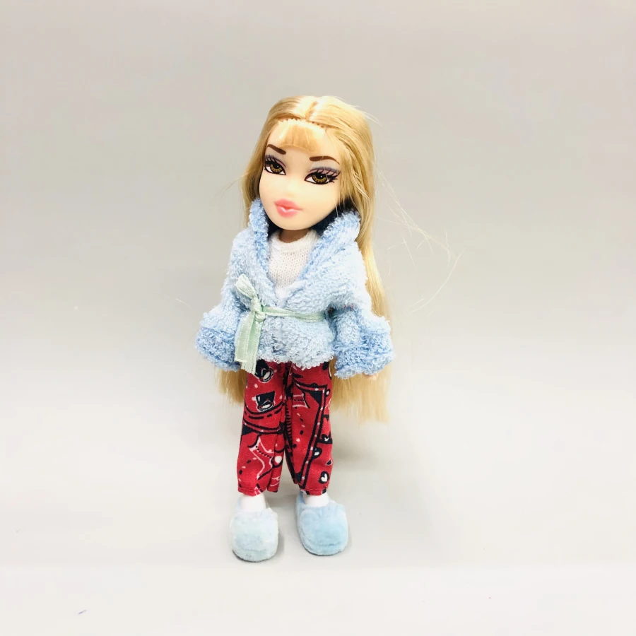 A 12 см оригинальная модная фигурка, оригинальная милая маленькая Пижама BratzDoll, красивая одежда для девочек, светлые волосы, лучший подарок для ребенка - Цвет: A