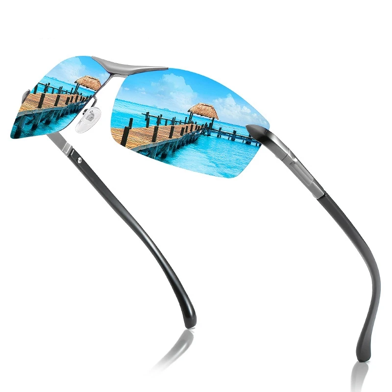 

Fashion Driving Polarized Sunglasses Men Metal Frame Sport Sun Glasses Pilot Shading Goggles Sunglass UV400 Anti-Glare Shades