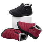 Женские ботинки без застежек, зимние водонепроницаемые Короткие Плюшевые ботинки, повседневные ботинки, 2021, размера плюс