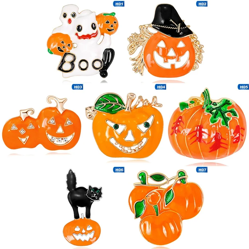 

Halloween Ghost Pumpkin Alloy Gold Plated Party Celebration Pin And Brooch