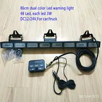 Super bright 86cm Dual color Led Car Warning light bar,48Leds*3W Led Truck Emergency light,police strobe light with controller