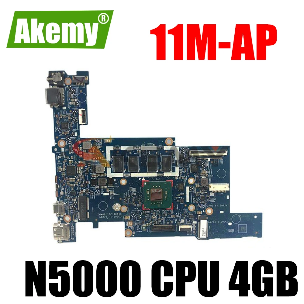 

Материнская плата Akemy 11M-AP для HP 11M-AP0013DX 11-AP0014NR 18743-1, материнская плата для ноутбука с процессором N5000, 4 Гб, протестирована полностью на 100%