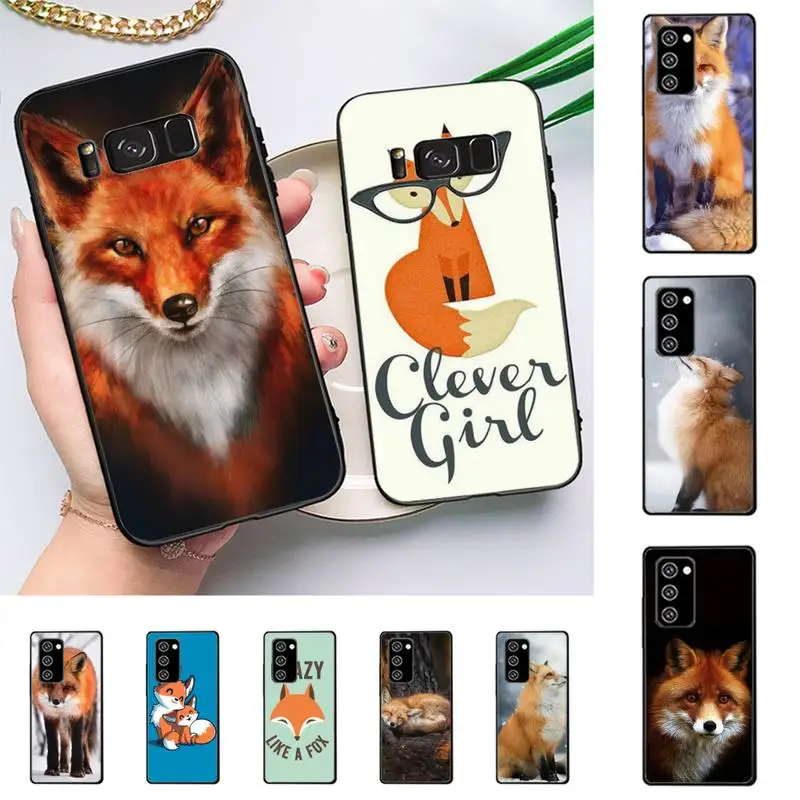 

Cute Fox In Autumn leaves forest Phone Case For Samsung Galaxy Note10Pro Note20ultra for note20 note10lite M30S Back Coque