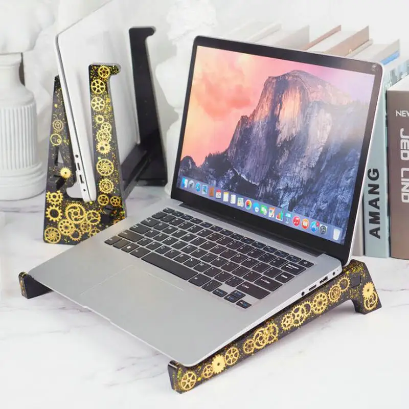 

DIY Epoxy Crystal Resin Handmade Computer Stand Silicone Mold Jewelry Fillings Accessory Storage Desktop Cooling Shelf Craft