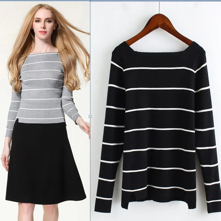 Женский модный Повседневный вязаный свитер уличная одежда однотонный пуловер