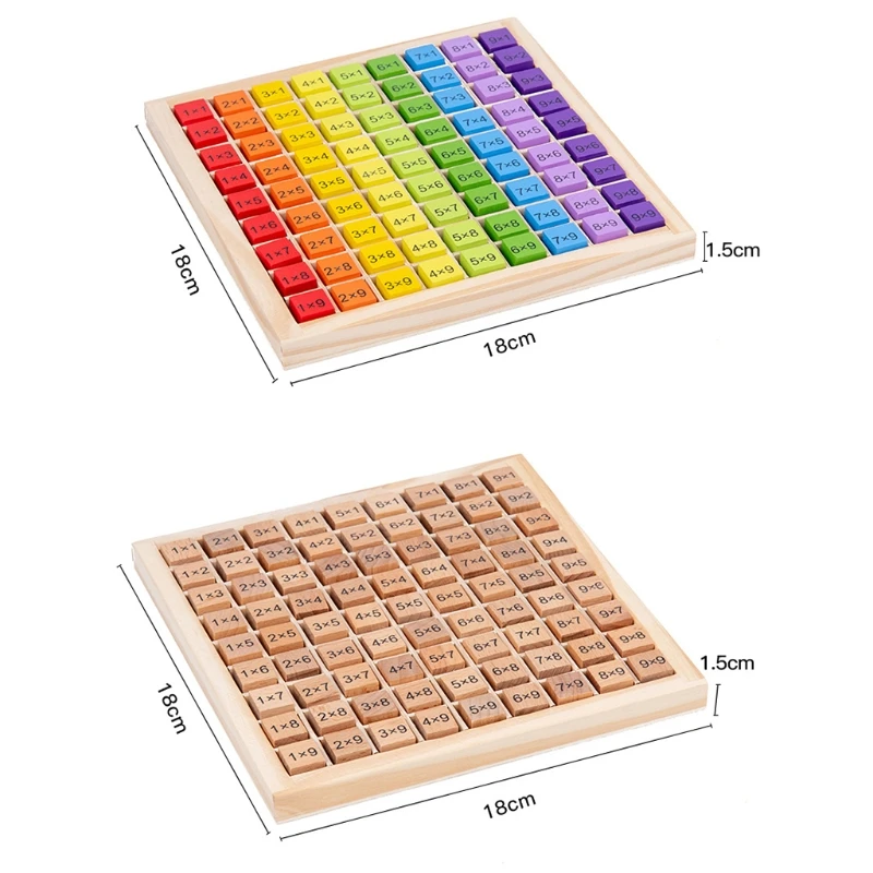 

Montessori Educational Wooden Toys for Kids Children Baby Toys 99 Multiplication Table Math Arithmetic Teaching Aids