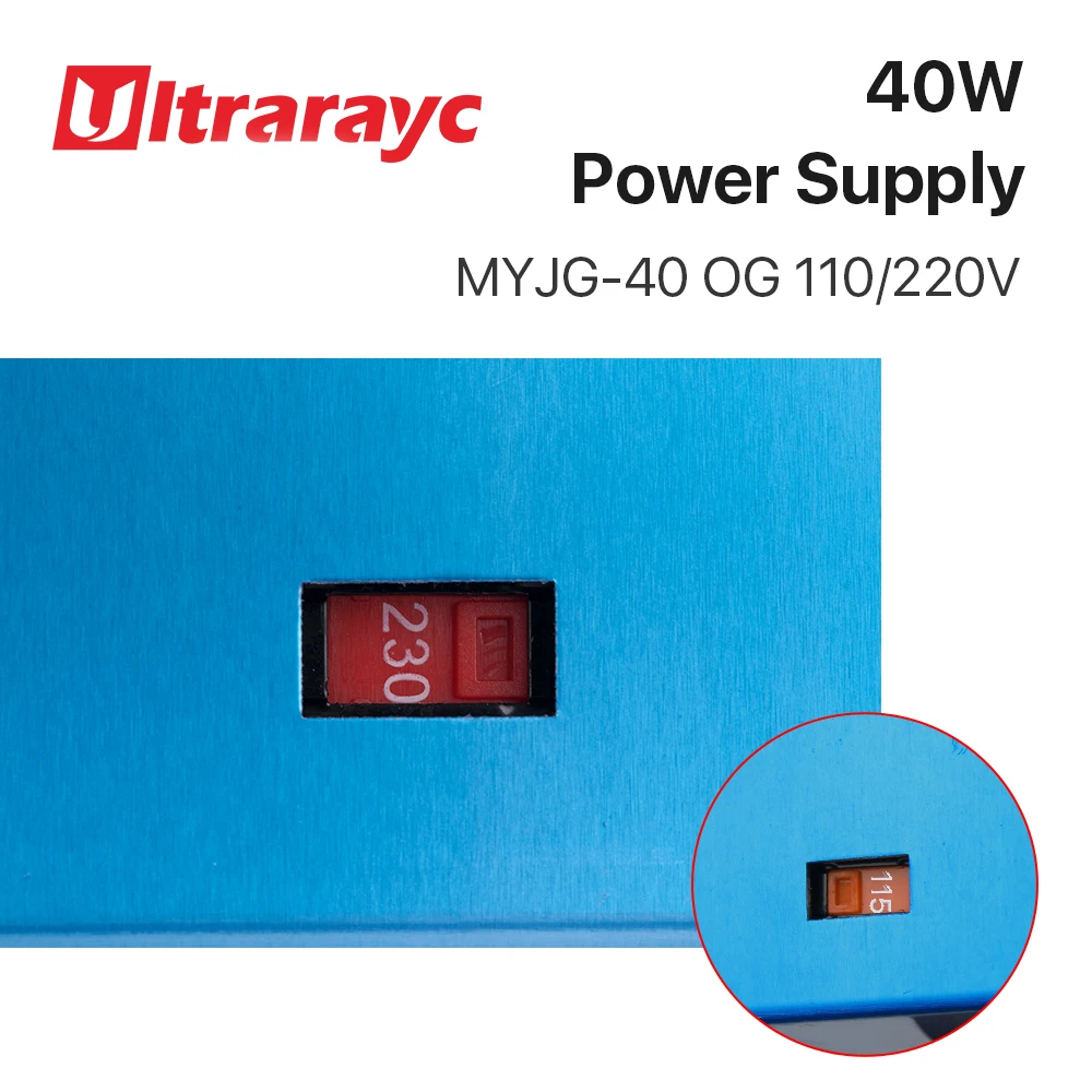 Ultrarayc 40 Вт CO2 лазерный Питание MYJG 40WT 110V/220V для лазерной трубки гравированная
