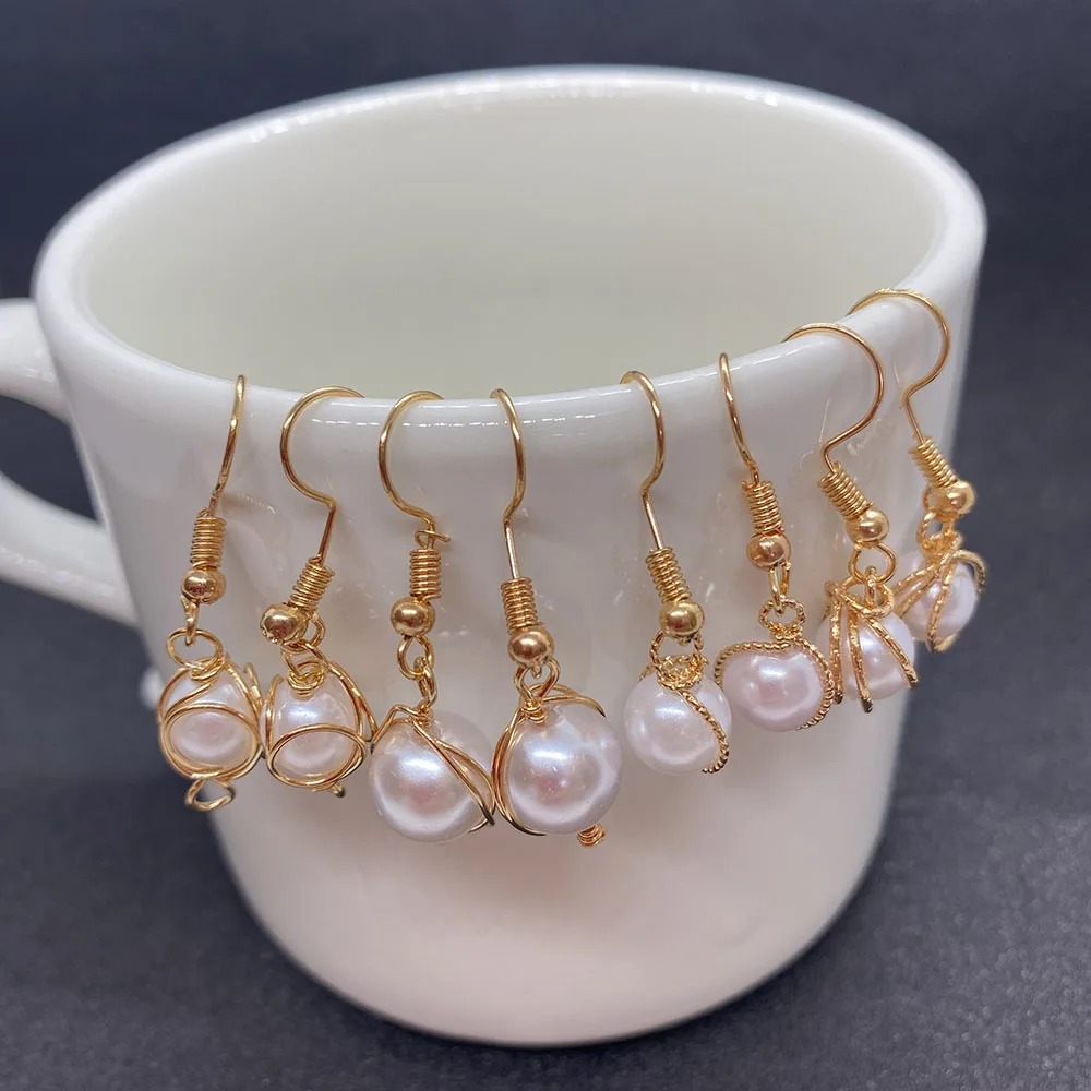 

1 pair High Quality Crystal Earrings Round Water Drop Geometric Dangle Earrings Rhinestone Ear Studs Fashion Wedding Jewelry