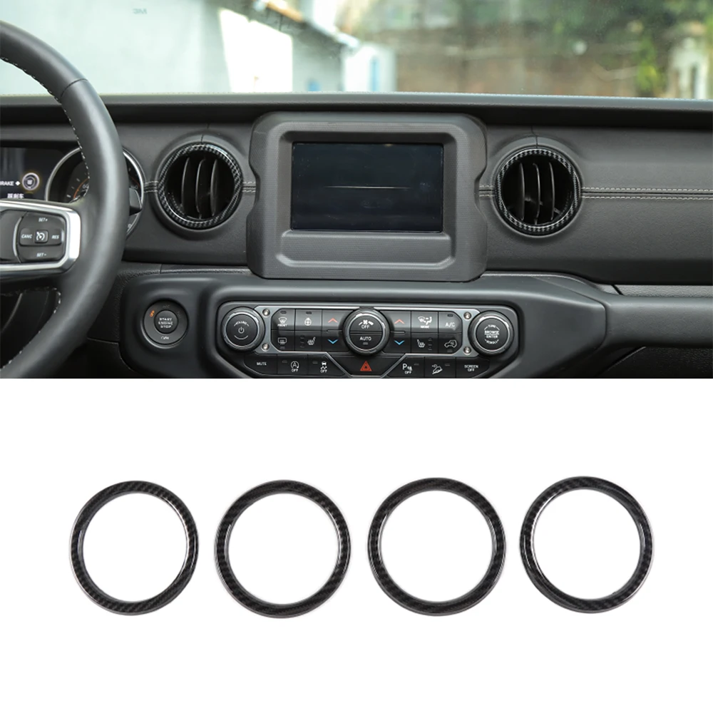 

Крышка выпускного отверстия кондиционера, декоративная наклейка на решетку вентиляционного отверстия для Jeep Wrangler JL 2018 2019 Gladiator JT 2020 2021 ABS ...