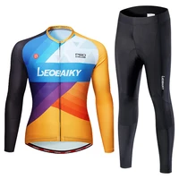 new men cycling jersey set summer long sleeve bicycle clothing padded mountain bike sportswear mtb riding dress