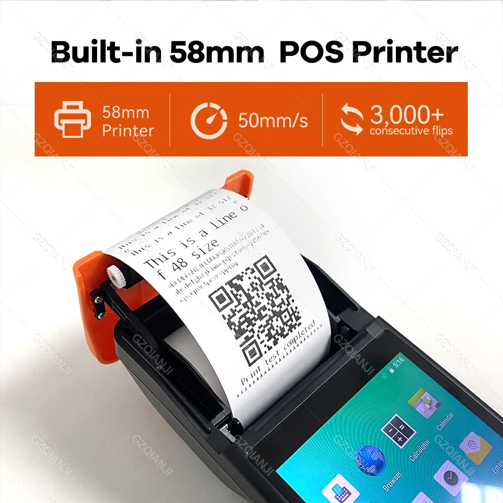 Портативный терминал POS Q8 3G Wi-Fi 58 мм Термальный чековый принтер Android 8 1 для Loyverse