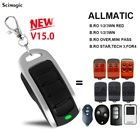 ALLMATIC коричневый, коричнево-красный, BRO.OVER, PASS, MINIFASS, TECH3, FOR4 Открыватель гаражных дверей 433 МГц пульт дистанционного управления