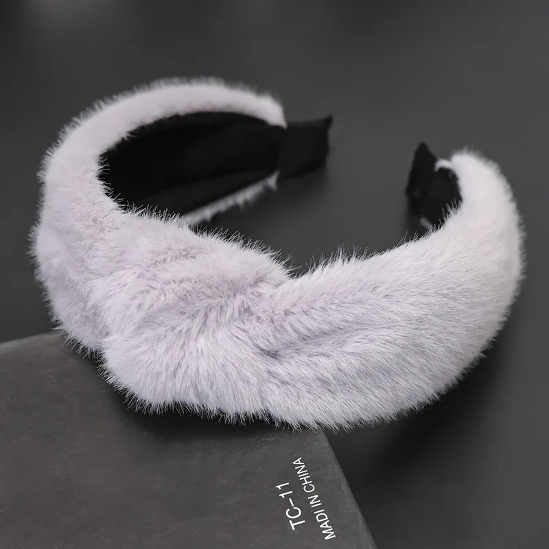 Женская винтажная повязка на голову из искусственного меха |