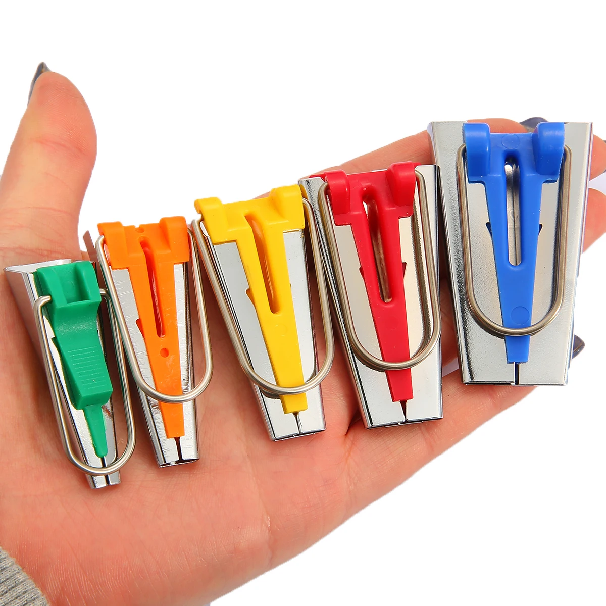 5 sizes Sewing Accessories Bias Tape Makers - size 25mm 18mm 12mm 9mm 6mm Quilting Hemming Tools | Дом и сад