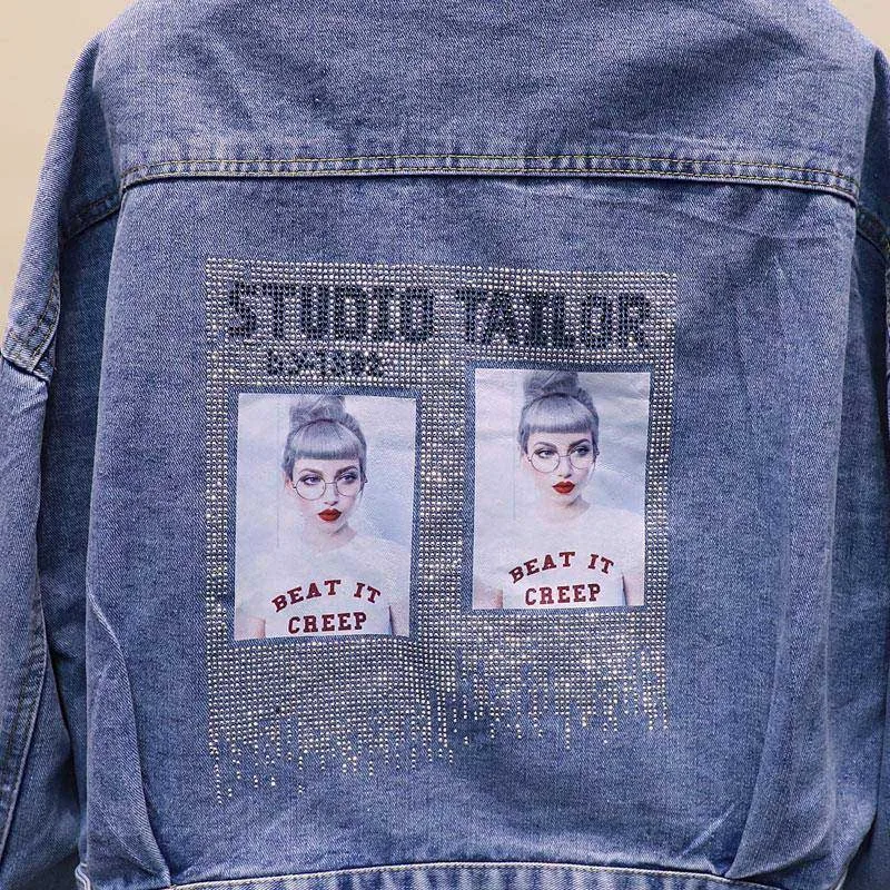 Женская джинсовая куртка новинка 2019 корейская мода старое свободное тонкое